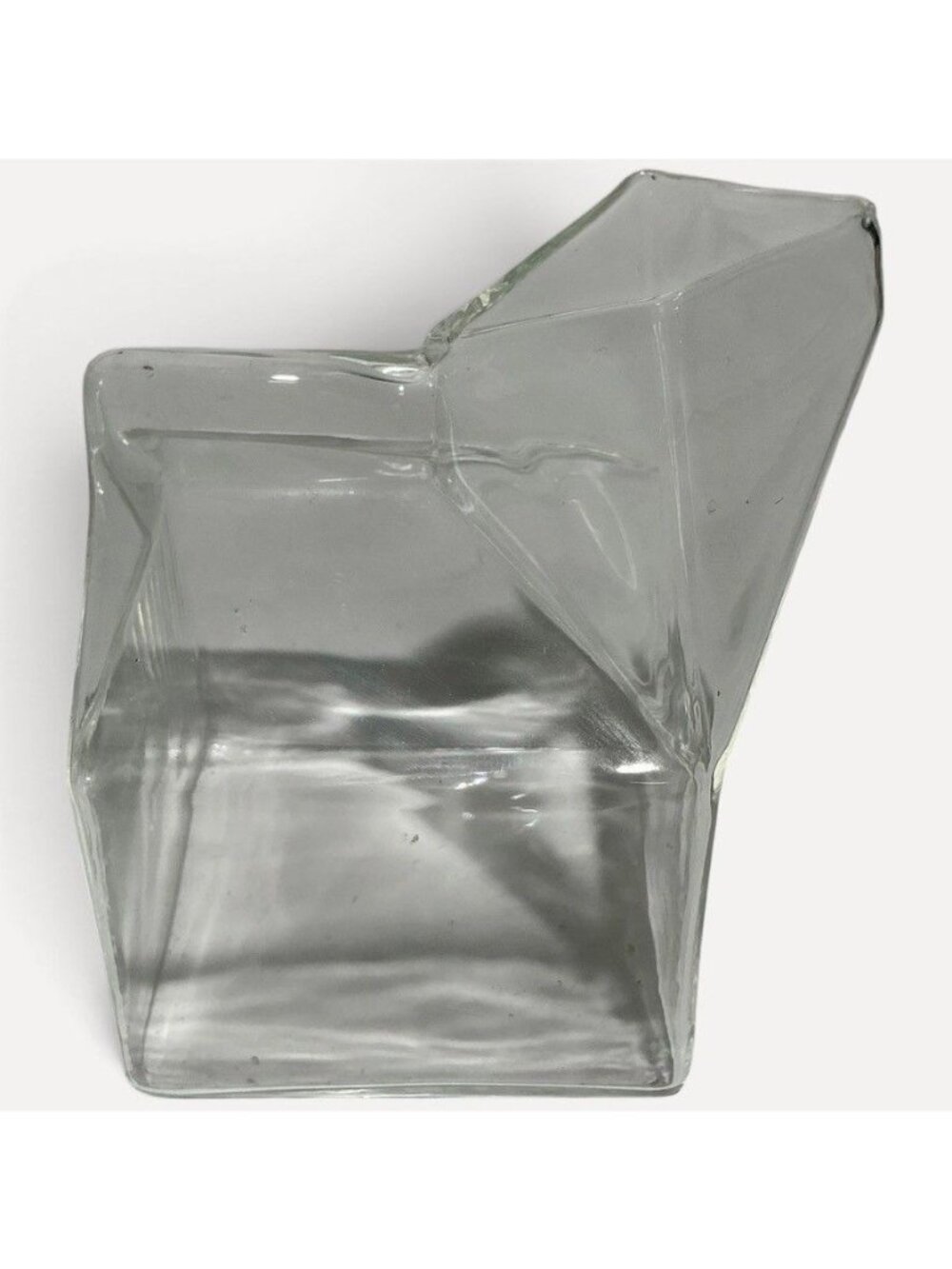 Vintage Milk Carton Shaped Glass Creamer
